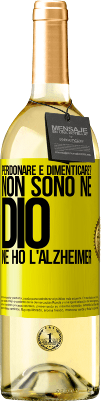 29,95 € | Vino bianco Edizione WHITE perdonare e dimenticare? Non sono né Dio né ho l'Alzheimer Etichetta Gialla. Etichetta personalizzabile Vino giovane Raccogliere 2025 Verdejo