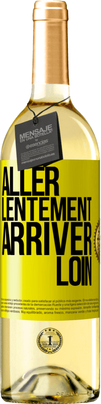 29,95 € Envoi gratuit | Vin blanc Édition WHITE Aller lentement. Arriver loin Étiquette Jaune. Étiquette personnalisable Vin jeune Récolte 2025 Verdejo