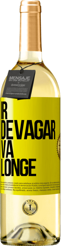 29,95 € Envio grátis | Vinho branco Edição WHITE Ir devagar. Vá longe Etiqueta Amarela. Etiqueta personalizável Vinho jovem Colheita 2025 Verdejo