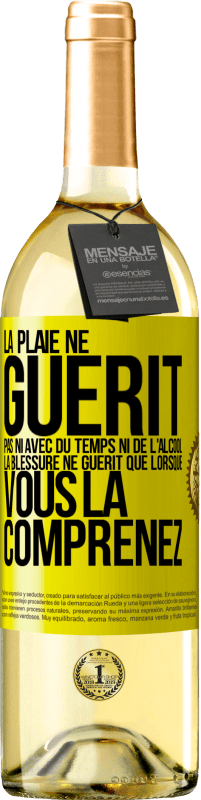 29,95 € | Vin blanc Édition WHITE La plaie ne guérit pas ni avec du temps ni de l'alcool. La blessure ne guérit que lorsque vous la comprenez Étiquette Jaune. Étiquette personnalisable Vin jeune Récolte 2025 Verdejo