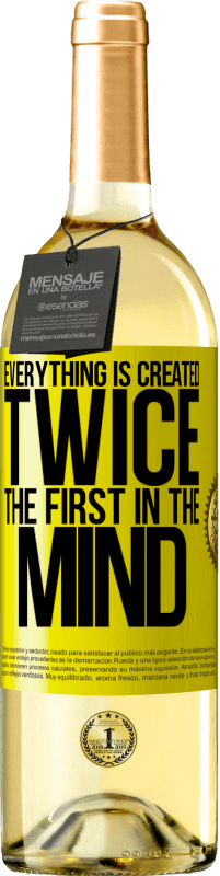 29,95 € | White Wine WHITE Edition Everything is created twice. The first in the mind Yellow Label. Customizable label Young wine Harvest 2023 Verdejo
