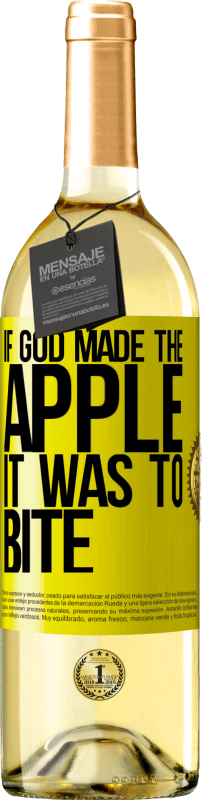 29,95 € | 白葡萄酒 WHITE版 如果上帝造了苹果，那就要咬人 黄色标签. 可自定义的标签 青年酒 收成 2023 Verdejo
