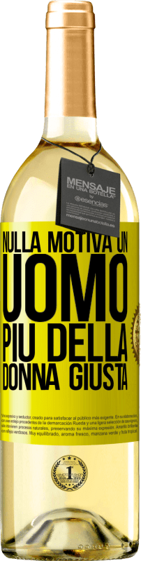 29,95 € | Vino bianco Edizione WHITE Nulla motiva un uomo più della donna giusta Etichetta Gialla. Etichetta personalizzabile Vino giovane Raccogliere 2024 Verdejo