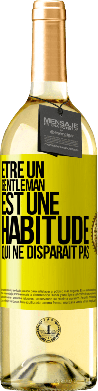 29,95 € | Vin blanc Édition WHITE Être un gentleman est une habitude qui ne disparaît pas Étiquette Jaune. Étiquette personnalisable Vin jeune Récolte 2025 Verdejo