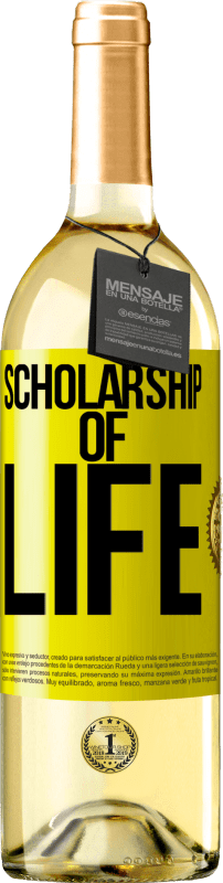 29,95 € | White Wine WHITE Edition Scholarship of life Yellow Label. Customizable label Young wine Harvest 2023 Verdejo