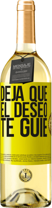29,95 € | Vino Blanco Edición WHITE Deja que el deseo te guíe Etiqueta Amarilla. Etiqueta personalizable Vino joven Cosecha 2023 Verdejo