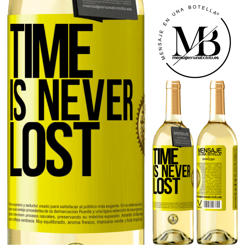 29,95 € Free Shipping | White Wine WHITE Edition Time is never lost Yellow Label. Customizable label Young wine Harvest 2023 Verdejo