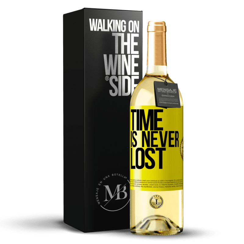 29,95 € Free Shipping | White Wine WHITE Edition Time is never lost Yellow Label. Customizable label Young wine Harvest 2024 Verdejo