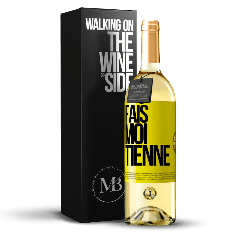 29,95 € Envoi gratuit | Vin blanc Édition WHITE Fais-moi tienne Étiquette Jaune. Étiquette personnalisable Vin jeune Récolte 2024 Verdejo