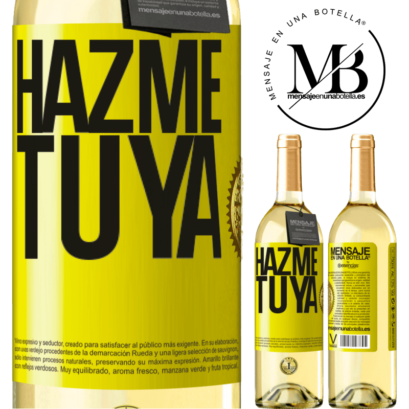 29,95 € Envío gratis | Vino Blanco Edición WHITE Hazme tuya Etiqueta Amarilla. Etiqueta personalizable Vino joven Cosecha 2024 Verdejo