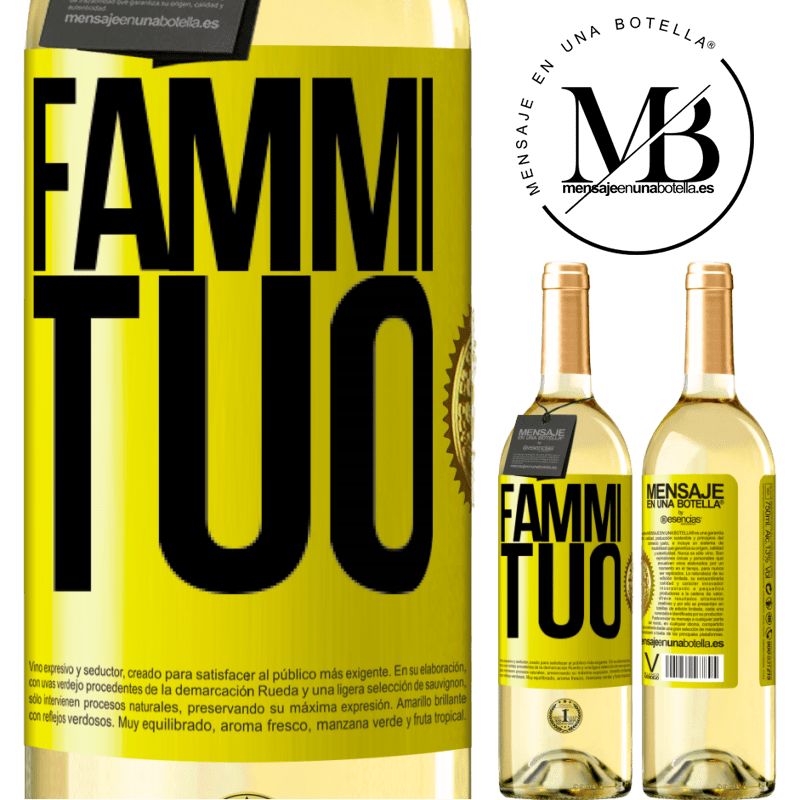 29,95 € Spedizione Gratuita | Vino bianco Edizione WHITE Fammi tuo Etichetta Gialla. Etichetta personalizzabile Vino giovane Raccogliere 2024 Verdejo