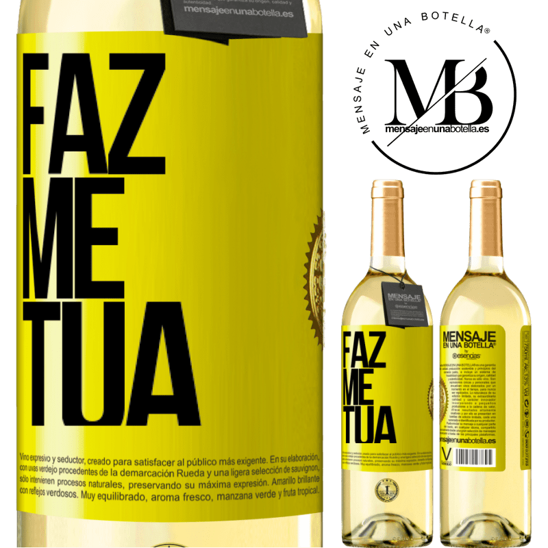 29,95 € Envio grátis | Vinho branco Edição WHITE Faz me tua Etiqueta Amarela. Etiqueta personalizável Vinho jovem Colheita 2024 Verdejo