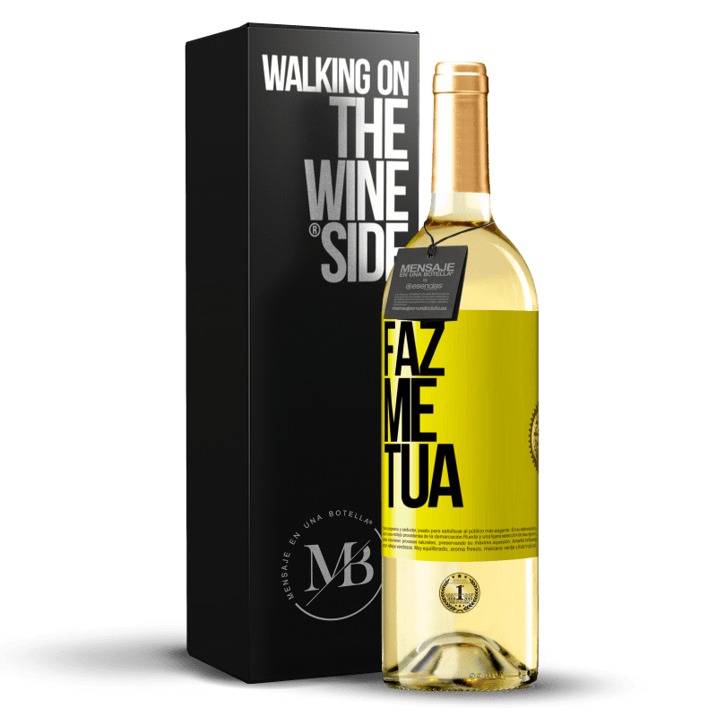 29,95 € Envio grátis | Vinho branco Edição WHITE Faz me tua Etiqueta Amarela. Etiqueta personalizável Vinho jovem Colheita 2024 Verdejo