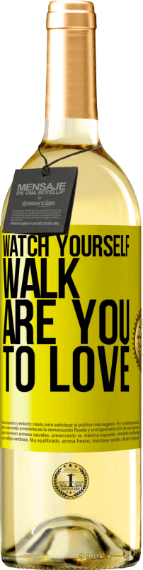 29,95 € | White Wine WHITE Edition Watch yourself walk. Are you to love Yellow Label. Customizable label Young wine Harvest 2024 Verdejo