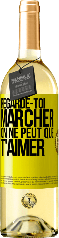 29,95 € | Vin blanc Édition WHITE Regarde-toi marcher. On ne peut que t'aimer Étiquette Jaune. Étiquette personnalisable Vin jeune Récolte 2024 Verdejo