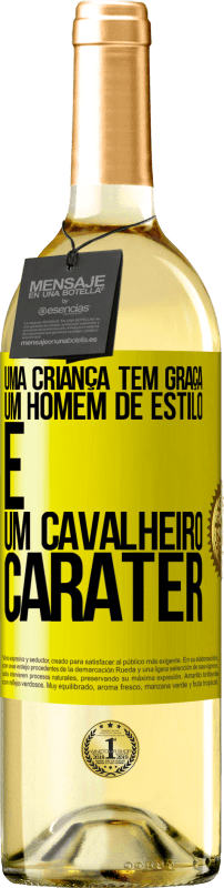 29,95 € | Vinho branco Edição WHITE Uma criança tem graça, um homem de estilo e um cavalheiro, caráter Etiqueta Amarela. Etiqueta personalizável Vinho jovem Colheita 2025 Verdejo