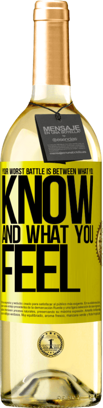 «Your worst battle is between what you know and what you feel» WHITE Edition