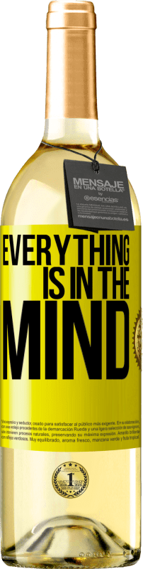 29,95 € | White Wine WHITE Edition Everything is in the mind Yellow Label. Customizable label Young wine Harvest 2023 Verdejo