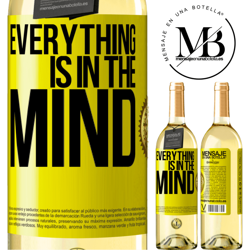 29,95 € Free Shipping | White Wine WHITE Edition Everything is in the mind Yellow Label. Customizable label Young wine Harvest 2022 Verdejo