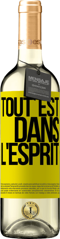 29,95 € Envoi gratuit | Vin blanc Édition WHITE Tout est dans l'esprit Étiquette Jaune. Étiquette personnalisable Vin jeune Récolte 2025 Verdejo