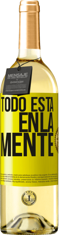 29,95 € | Vino Blanco Edición WHITE Todo está en la mente Etiqueta Amarilla. Etiqueta personalizable Vino joven Cosecha 2023 Verdejo