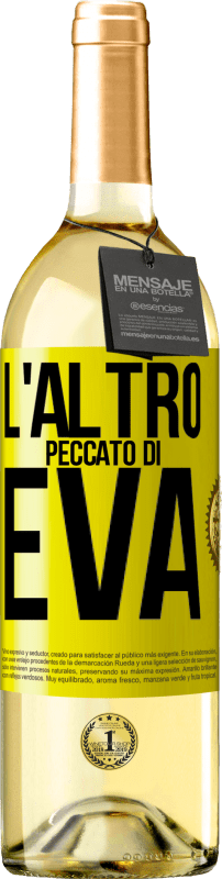 Spedizione Gratuita | Vino bianco Edizione WHITE L'altro peccato di Eva Etichetta Gialla. Etichetta personalizzabile Vino giovane Raccogliere 2023 Verdejo