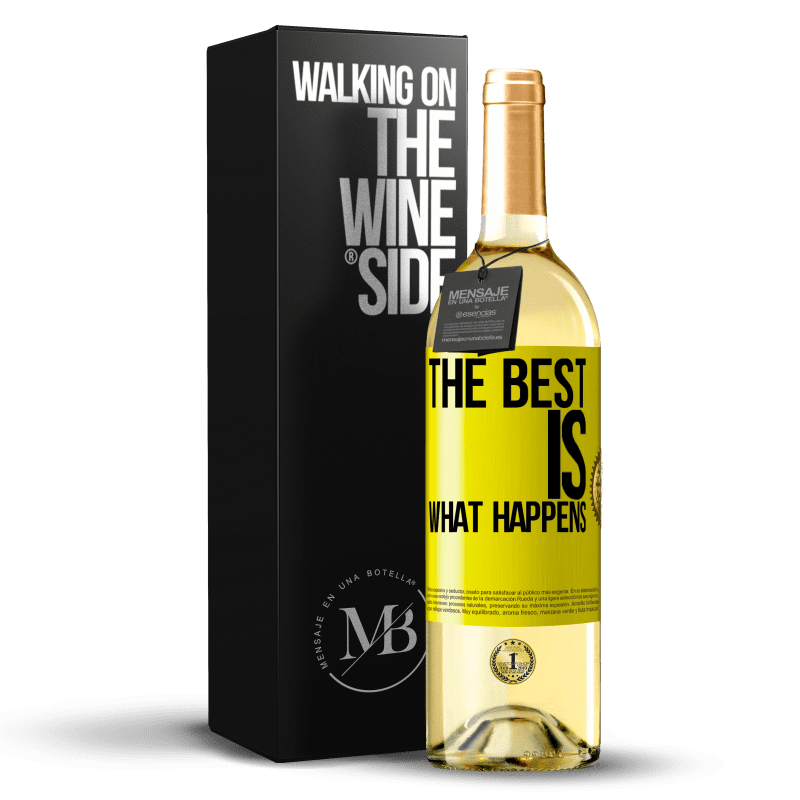 29,95 € Free Shipping | White Wine WHITE Edition The best is what happens Yellow Label. Customizable label Young wine Harvest 2024 Verdejo