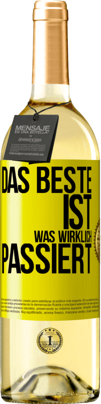 29,95 € | Weißwein WHITE Ausgabe Das Beste ist, was wirklich passiert Gelbes Etikett. Anpassbares Etikett Junger Wein Ernte 2024 Verdejo