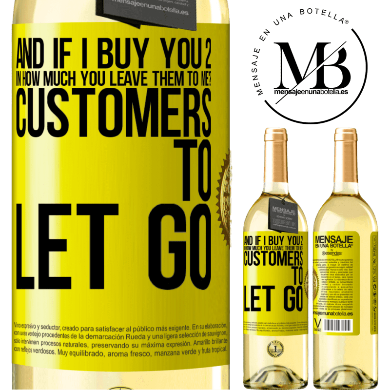 29,95 € Free Shipping | White Wine WHITE Edition and if I buy you 2 in how much you leave them to me? Customers to let go Yellow Label. Customizable label Young wine Harvest 2022 Verdejo