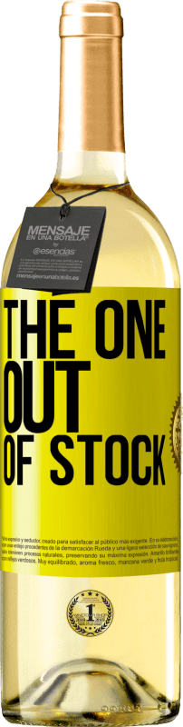 29,95 € 免费送货 | 白葡萄酒 WHITE版 The one out of stock 黄色标签. 可自定义的标签 青年酒 收成 2023 Verdejo