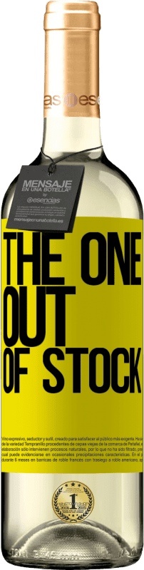 29,95 € | Vin blanc Édition WHITE The one out of stock Étiquette Jaune. Étiquette personnalisable Vin jeune Récolte 2024 Verdejo