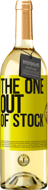 29,95 € Kostenloser Versand | Weißwein WHITE Ausgabe The one out of stock Gelbes Etikett. Anpassbares Etikett Junger Wein Ernte 2025 Verdejo