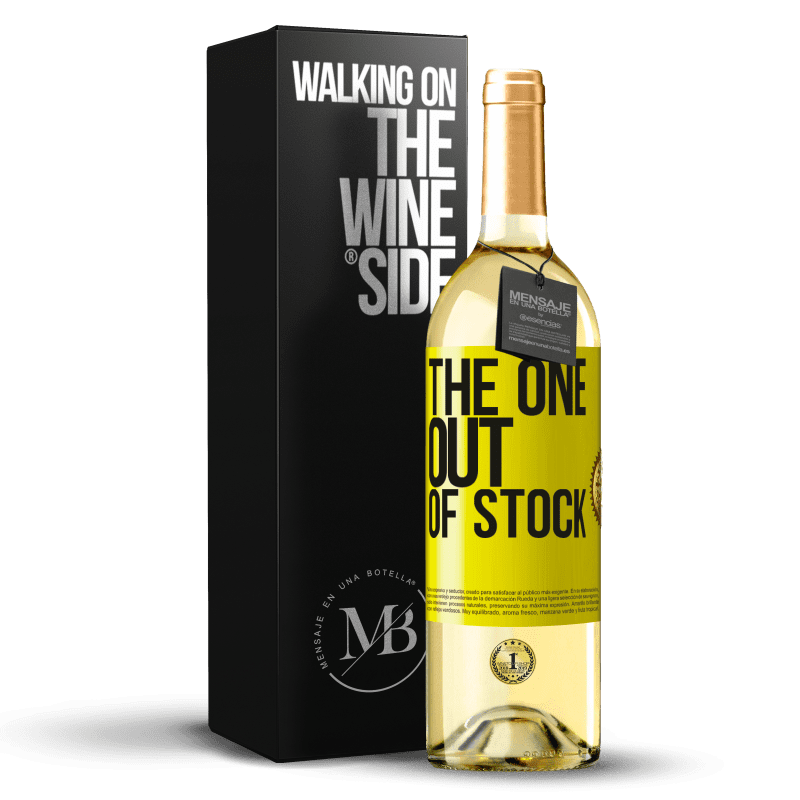 29,95 € Kostenloser Versand | Weißwein WHITE Ausgabe The one out of stock Gelbes Etikett. Anpassbares Etikett Junger Wein Ernte 2025 Verdejo