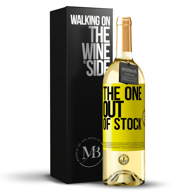 29,95 € Spedizione Gratuita | Vino bianco Edizione WHITE The one out of stock Etichetta Gialla. Etichetta personalizzabile Vino giovane Raccogliere 2023 Verdejo