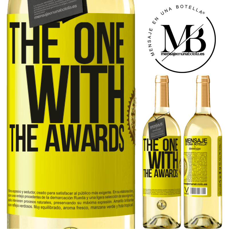 29,95 € Envoi gratuit | Vin blanc Édition WHITE The one with the awards Étiquette Jaune. Étiquette personnalisable Vin jeune Récolte 2022 Verdejo