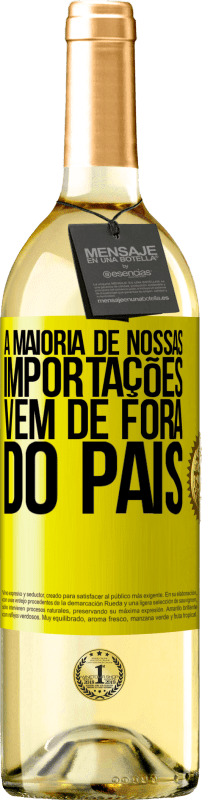 29,95 € | Vinho branco Edição WHITE A maioria de nossas importações vem de fora do país Etiqueta Amarela. Etiqueta personalizável Vinho jovem Colheita 2025 Verdejo