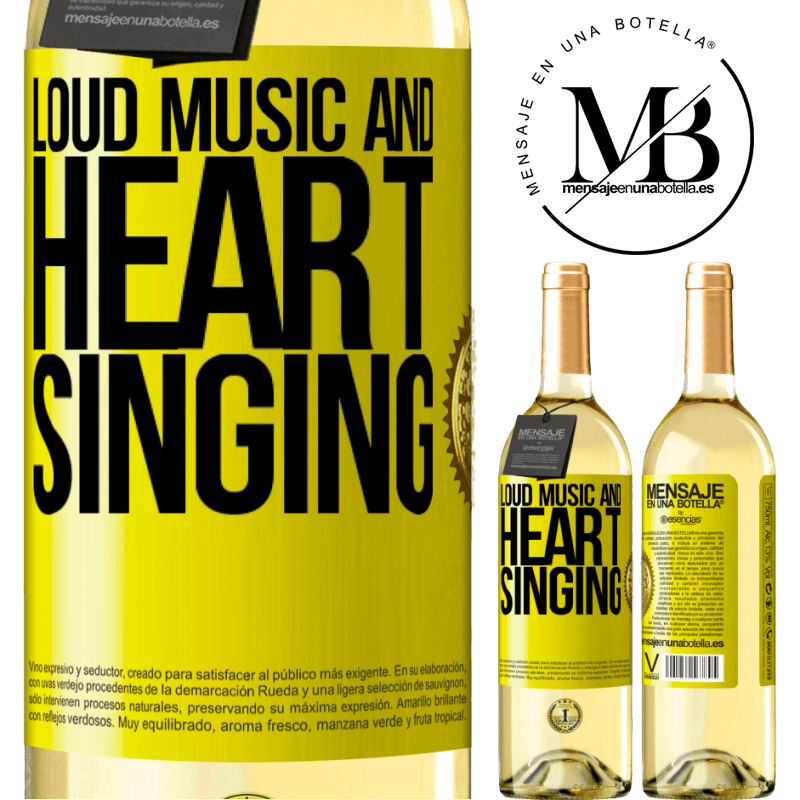 29,95 € Free Shipping | White Wine WHITE Edition The loud music and the heart singing Yellow Label. Customizable label Young wine Harvest 2022 Verdejo