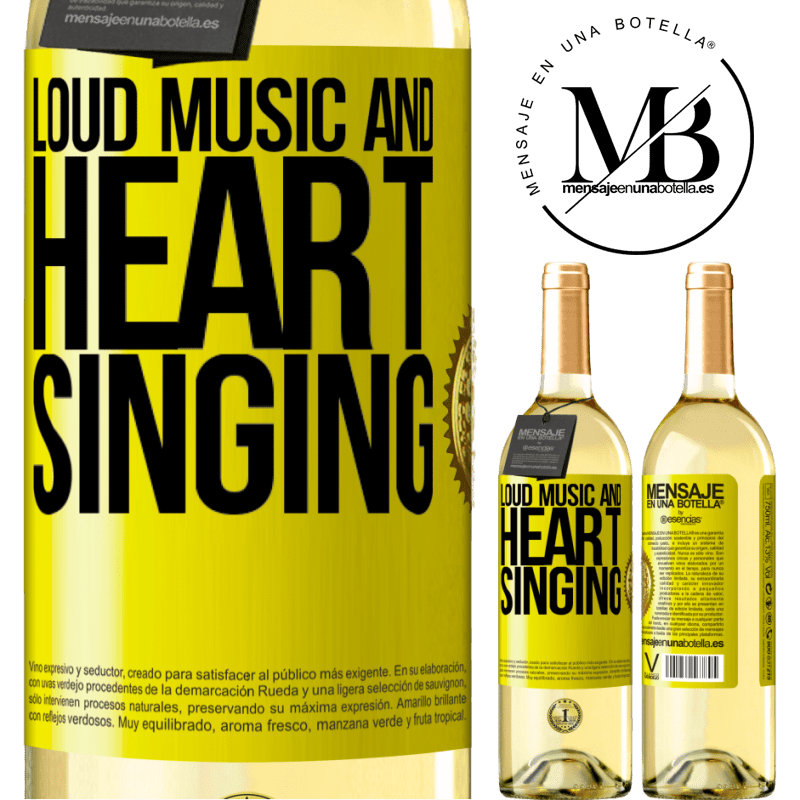 29,95 € Free Shipping | White Wine WHITE Edition The loud music and the heart singing Yellow Label. Customizable label Young wine Harvest 2023 Verdejo