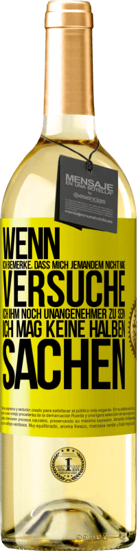 «Wenn ich bemerke, dass mich jemandem nicht mag, versuche ich ihm noch unangenehmer zu sein ... Ich mag keine halben Sachen» WHITE Ausgabe