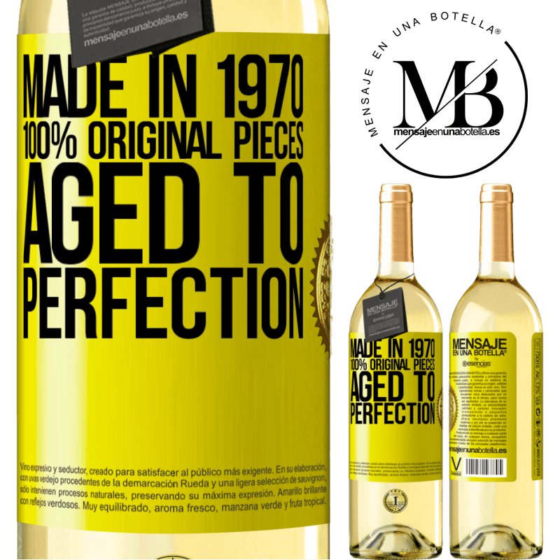 29,95 € Free Shipping | White Wine WHITE Edition Made in 1970, 100% original pieces. Aged to perfection Yellow Label. Customizable label Young wine Harvest 2022 Verdejo