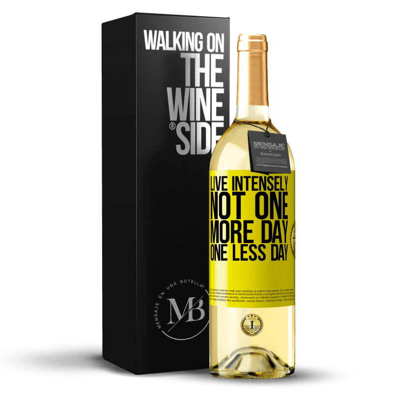 29,95 € Free Shipping | White Wine WHITE Edition Live intensely, not one more day, one less day Yellow Label. Customizable label Young wine Harvest 2024 Verdejo