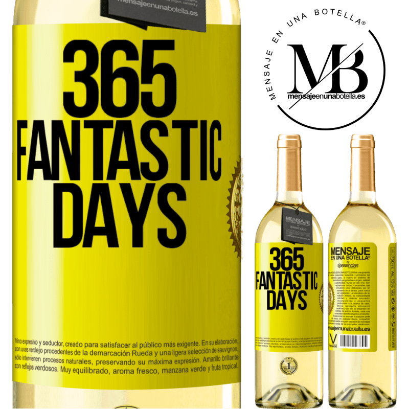 29,95 € Free Shipping | White Wine WHITE Edition 365 fantastic days Yellow Label. Customizable label Young wine Harvest 2022 Verdejo