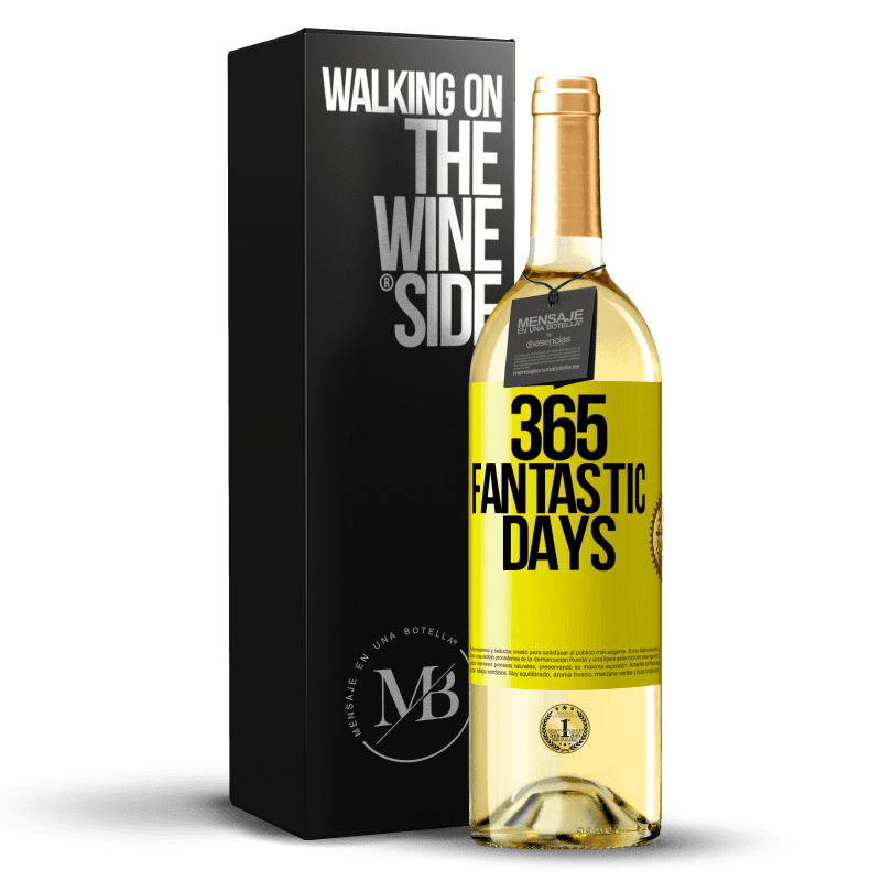 29,95 € Free Shipping | White Wine WHITE Edition 365 fantastic days Yellow Label. Customizable label Young wine Harvest 2024 Verdejo