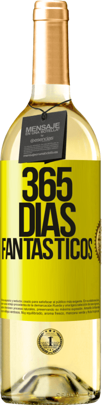 29,95 € | Vino Blanco Edición WHITE 365 días fantásticos Etiqueta Amarilla. Etiqueta personalizable Vino joven Cosecha 2025 Verdejo