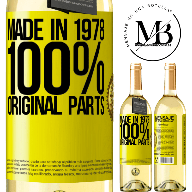 29,95 € Free Shipping | White Wine WHITE Edition Made in 1978. 100% original parts Yellow Label. Customizable label Young wine Harvest 2022 Verdejo