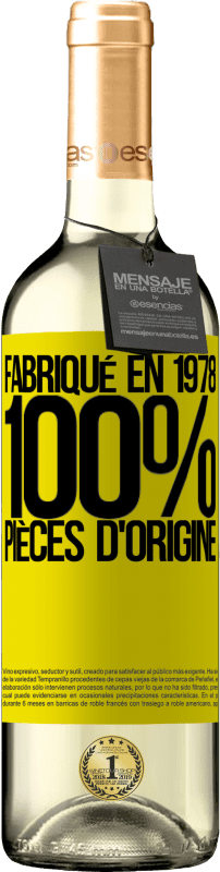 29,95 € Envoi gratuit | Vin blanc Édition WHITE Fabriqué en 1978. 100% pièces d'origine Étiquette Jaune. Étiquette personnalisable Vin jeune Récolte 2025 Verdejo