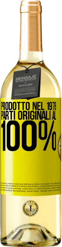 29,95 € Spedizione Gratuita | Vino bianco Edizione WHITE Prodotto nel 1978. Parti originali al 100% Etichetta Gialla. Etichetta personalizzabile Vino giovane Raccogliere 2025 Verdejo