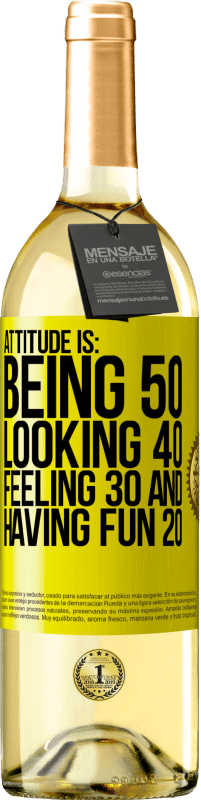 «Отношение: быть 50, смотреть 40, чувствовать 30 и веселиться 20» Издание WHITE