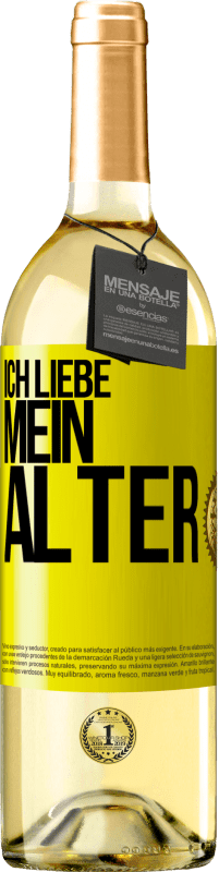 29,95 € | Weißwein WHITE Ausgabe Ich liebe mein Alter Gelbes Etikett. Anpassbares Etikett Junger Wein Ernte 2024 Verdejo