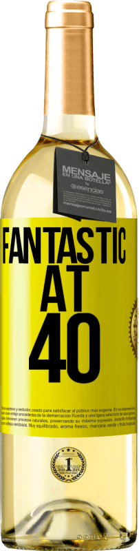 29,95 € | White Wine WHITE Edition Fantastic at 40 Yellow Label. Customizable label Young wine Harvest 2023 Verdejo